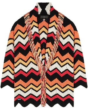 Alanui Cárdigan De Punto Chevron Kaleidoscopic - Naranja