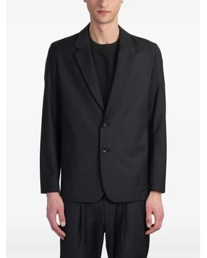 Attachment Single-Breasted Blazer - Black