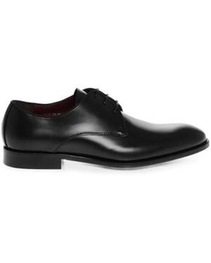 Corneliani Polished Leather Derby Shoes - Black