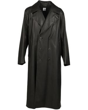 FILTH Double-Breasted Loose Coat - Black