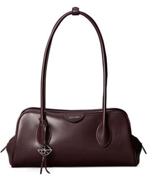 Calvin Klein Logo-Plaque Shoulder Bag - Purple