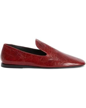Jil Sander Leather Loafers - Red