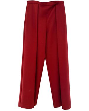 Maison Rabih Kayrouz High-Waisted Pleated Trousers - Red