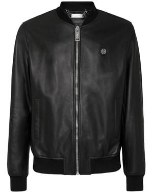Philipp Plein Zip Bomber Jacket - Black