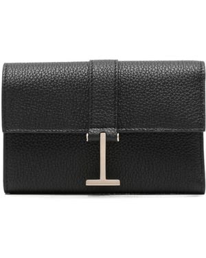 Tom Ford T-Logo Grained-Leather Wallet - Black
