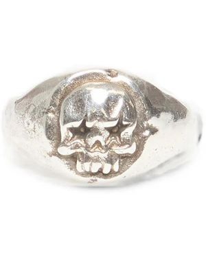 Twojeys Skull Signet Ring - White