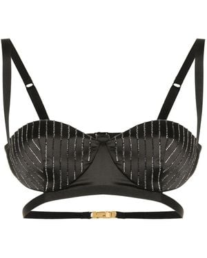 Gcds Rhinestone-Embellished Bra Top - Black