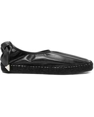 Toga Bow-Detail Espadrilles - Black