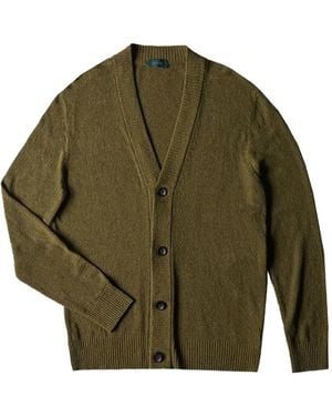 Zanone ブークレ カーディガン - グリーン