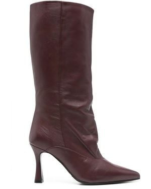 Evaluna 85Mm Pointed-Toe Boots - Brown