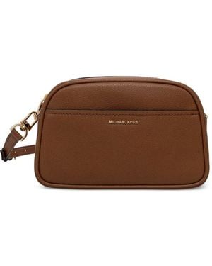 Michael Kors Logo-Strap Cross Body Bag - Brown