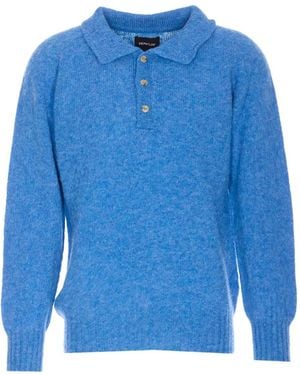 Howlin' Poloshirt Met Puntkraag En Knopen - Blauw