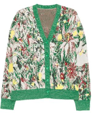 JNBY Painted-Effect Cardigan - Green
