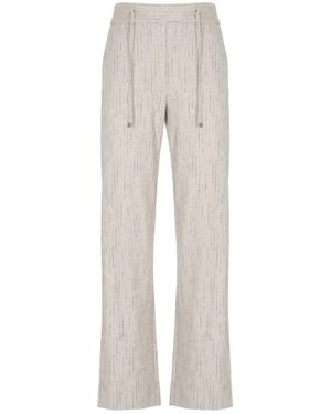 D.exterior Striped Trousers - Grey