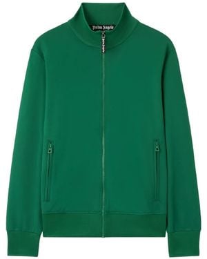 Palm Angels Curved Logo Jumper - Green