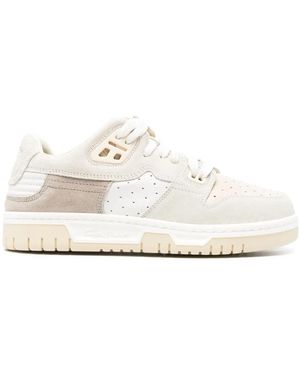 Acne Studios Crinkled Panelled Suede Trainers - White