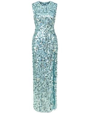 Bronx and Banco Sequin-Embellished Sleeveless Maxi Dress - Blue