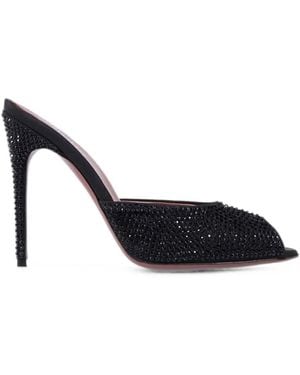 Paris Texas Sandalias Vera Con Apliques De Cristal - Negro
