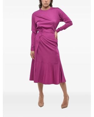 Stella McCartney Dorothy Draped Satin Midi Dress - Pink