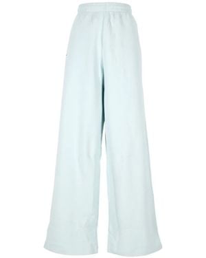 PANGAIA Elasticated Wide-Leg Track Trousers - Blue