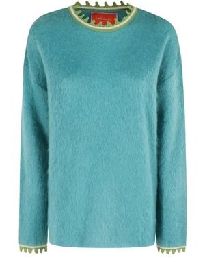 La DoubleJ Pullover mit Wellensaum - Blau