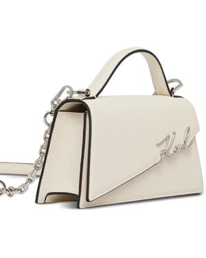 Karl Lagerfeld Small K/Signature Cross Body Bag - Natural