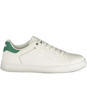 Gas Logo-Embossed Trainers - White
