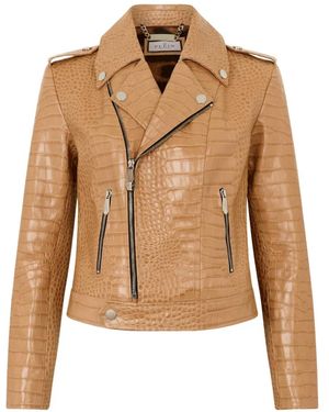 Philipp Plein Cocco Biker Jacket - Natural
