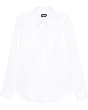 Giorgio Armani Long-Sleeve Button-Up Shirt - White
