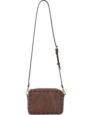 Etro Borsa A Tracolla Arnica Con Stampa Paisley - Bianco