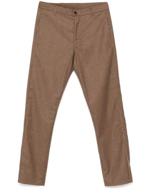 Aspesi Checked Chinos - Brown