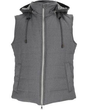L.B.M. 1911 Quilted Hooded Gilet - Grey