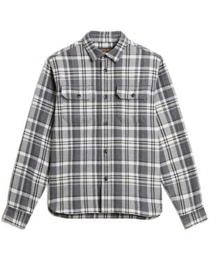 Woolrich Check-Pattern Flap-Pocket Shirt - Grey