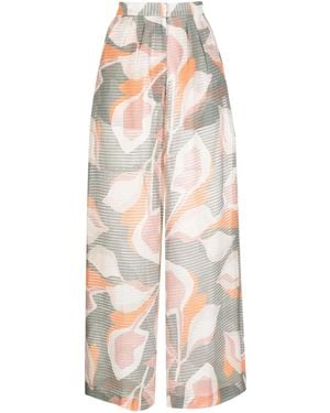 Bambah Gana Abstract-Print Trousers - Green