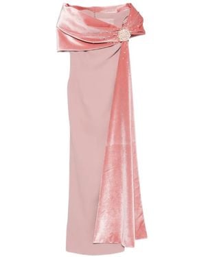 Jean Louis Sabaji Embellished Draped Maxi Dress - Pink