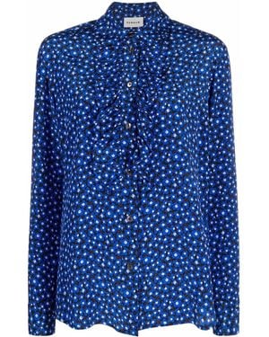 P.A.R.O.S.H. Ruffle-Trim Shirt - Blue