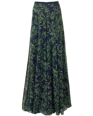 Carolina Herrera Pantalon Ultra-Ample Iris À Imprimé Rameau D'Olivier - Green
