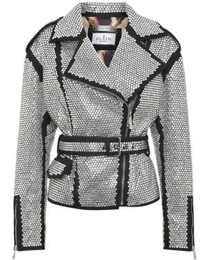 Philipp Plein Crystal-Embellished Jacket - Gray
