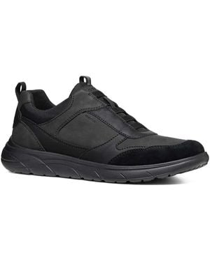 Geox Slip-On Paneled Sneakers - Black
