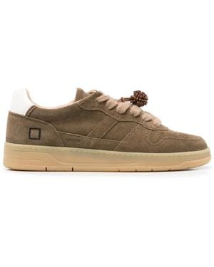 Date Court 2.0 Logo-Embossed Suede Sneakers - Brown