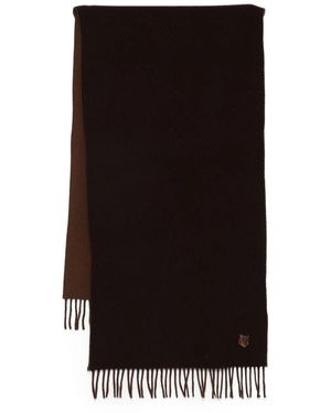 Maison Kitsuné Sciarpa Bold Fox Head Reversibile - Nero