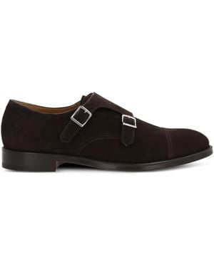 Doucal's Double-buckle Suede Shoes - ブラック