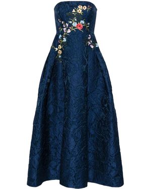 Sachin & Babi Belle Floral-Embroidered Maxi Dress - Blue
