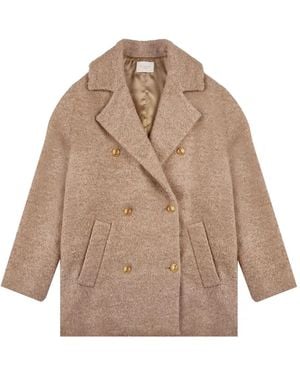 Montedoro Double-Breasted Peacoat - Natural