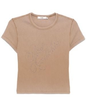 B+ AB Short-Sleeved Top - Natural