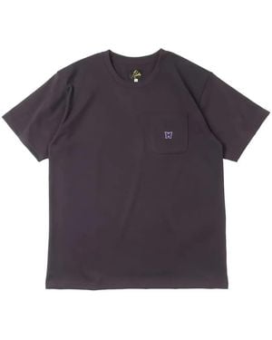 Needles Embroidered Pocket T-Shirt - Blue