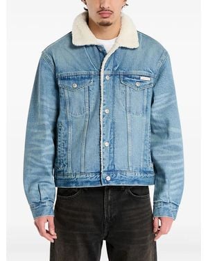 Calvin Klein 90S Sherpa Denim Jacket - Blue