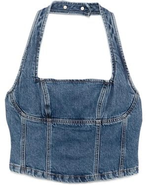 Reformation Lucinda Denim Top - Blue