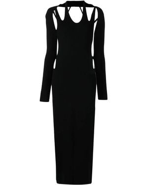 Dion Lee Cut Out-detail Knitted Midi Dress - Black