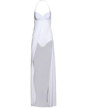 Balenciaga Halterneck Asymmetric Dress - White